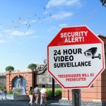 Reflective Aluminum Sign - 24 Hour Surveillance Sign